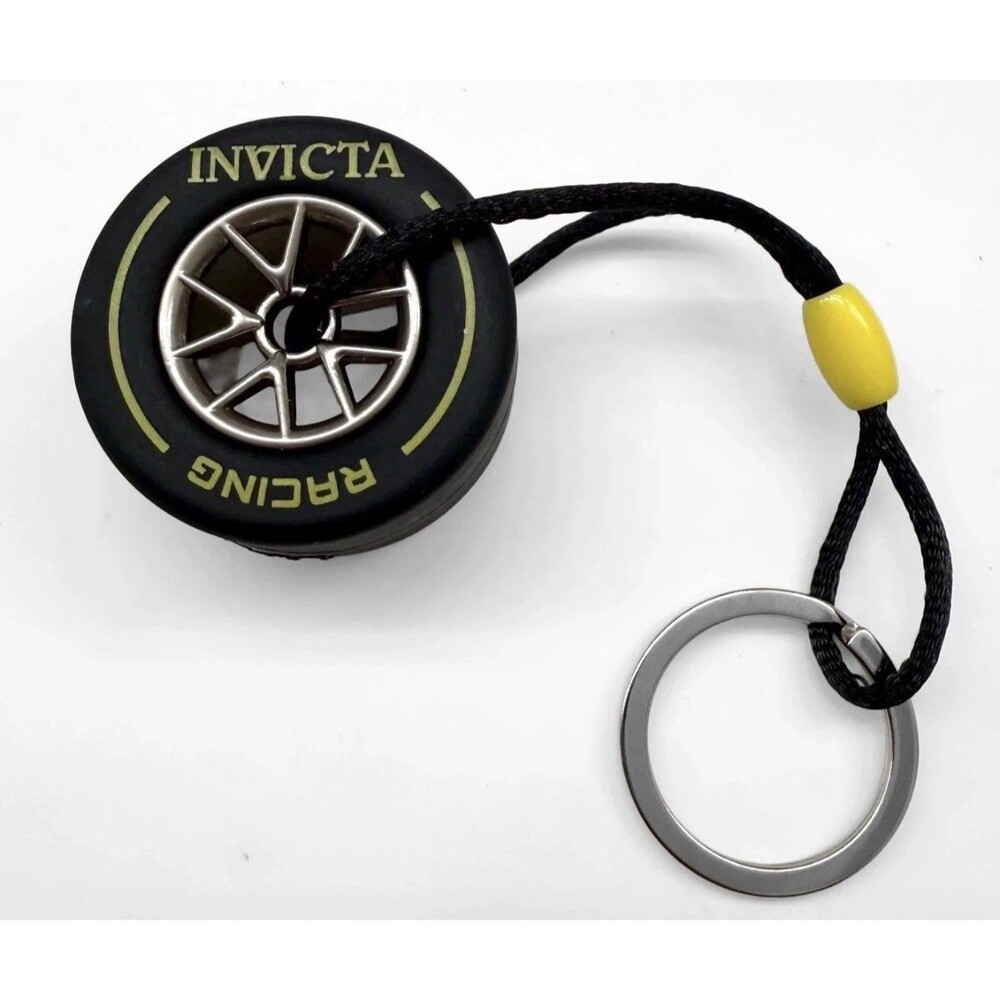 Lot of 5 Invicta FT Racing Tire & Chrome Rim Keychains IG0346 New